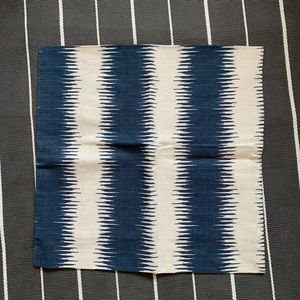 18”x18” Blue/white ikat pillow cover